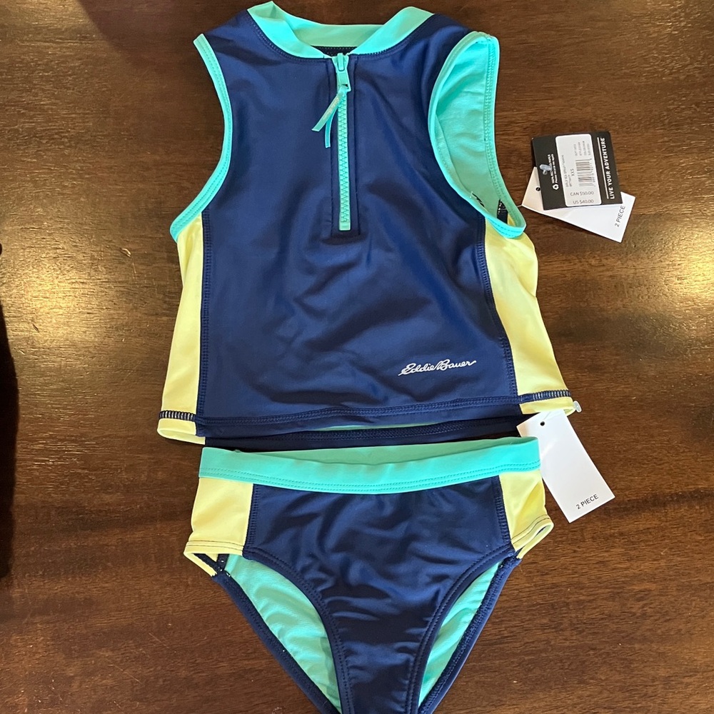 Eddie Bauer Girls tankini swim suit- 2 piece